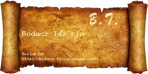 Bodacz Tíria névjegykártya